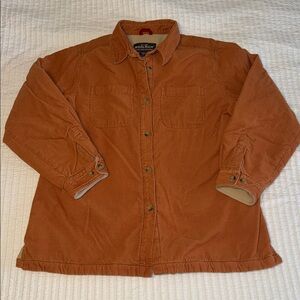 Woolrich Women’s Tumbleweed Fleece Lined Corduroy Jacket Pumpkin XL.
